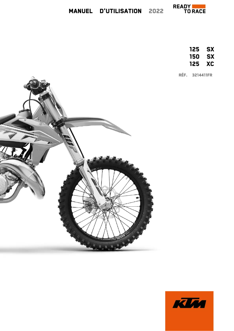 Page 1 de la notice Manuel utilisateur KTM 125 XC (2022)