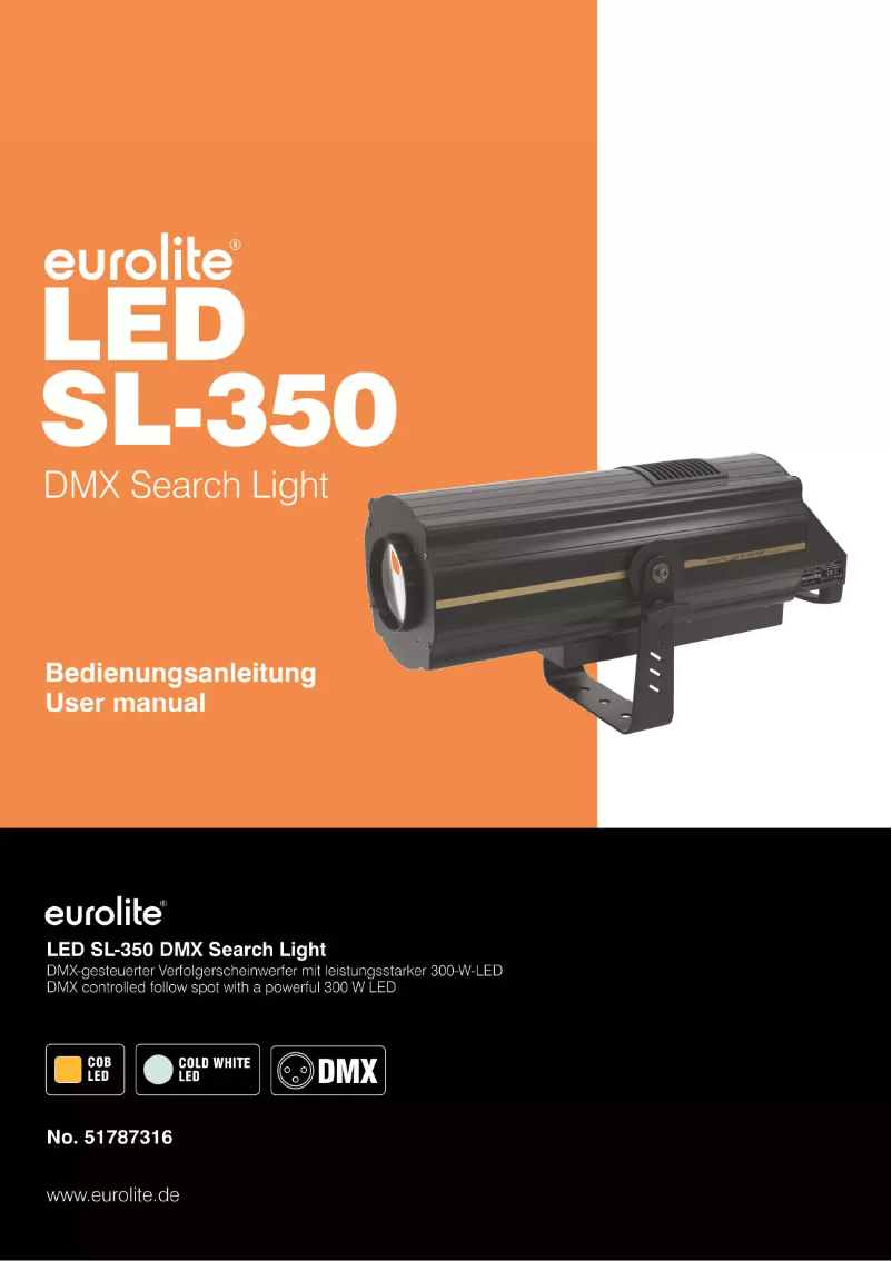 Page 1 de la notice Manuel utilisateur Eurolite LED SL-350