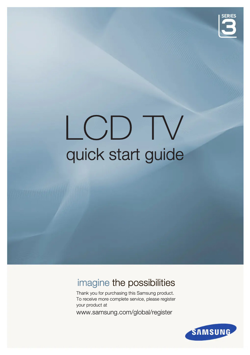 Page n°1 - Manuel utilisateur Samsung LE32A336J1N