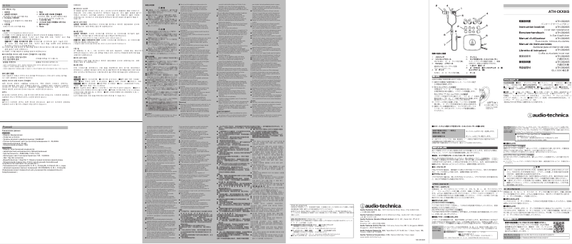 Image de la première page du manuel de l'appareil ATH-CKX9iS