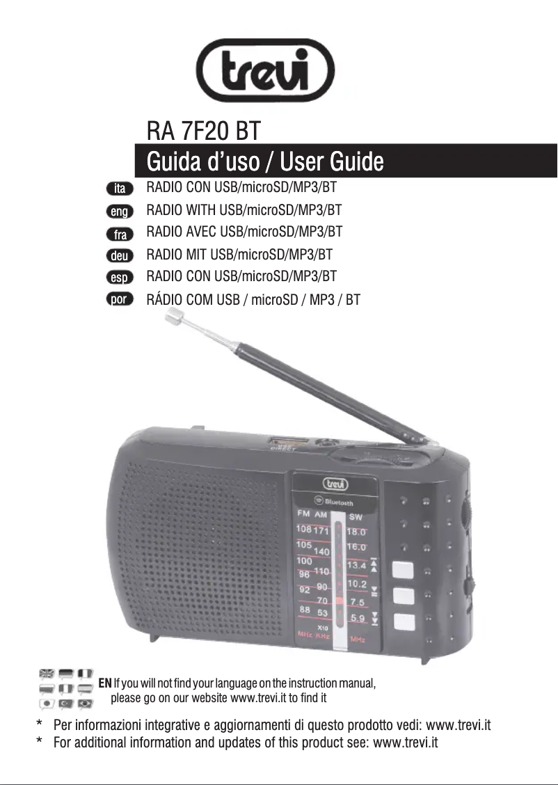 Image de la première page du manuel de l'appareil RA 7F20 BT