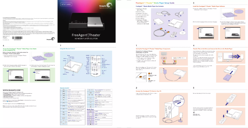 Image de la première page du manuel de l'appareil FreeAgent Theater