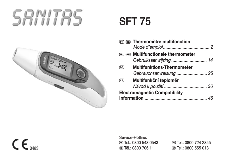 Page n°1 - Manuel utilisateur Sanitas SFT 75