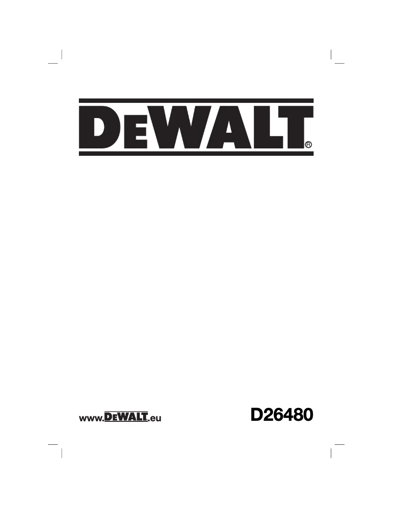 Image de la première page du manuel de l'appareil D26480