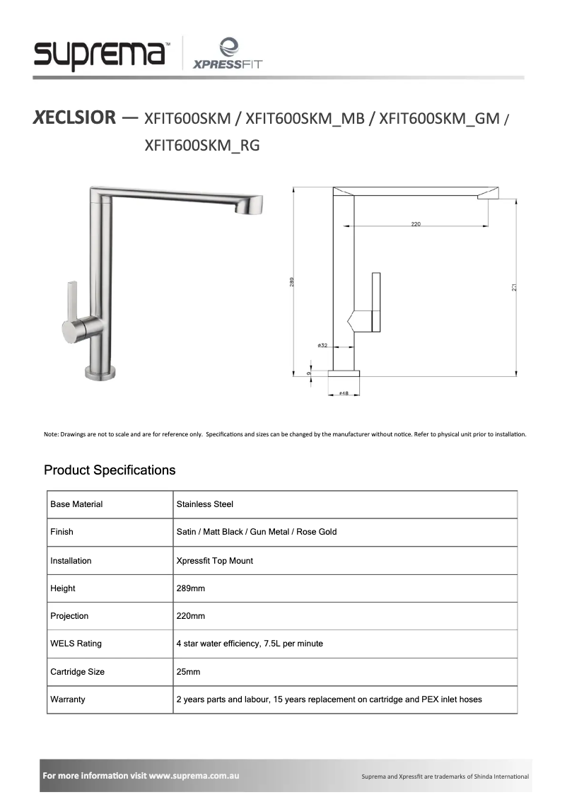 Page 1 de la notice Manuel utilisateur Suprema XECLSIOR XFIT600SKM-MB