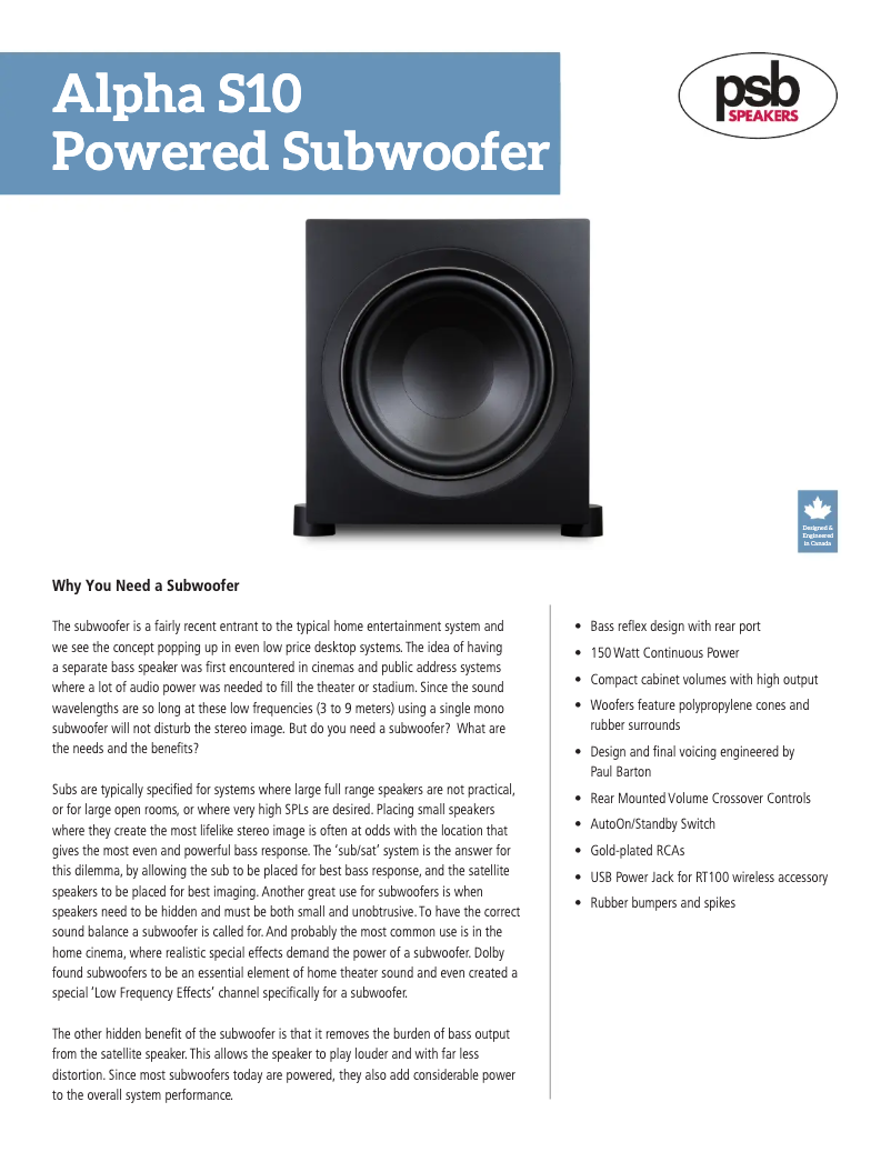 Image de la première page du manuel de l'appareil Alpha S10