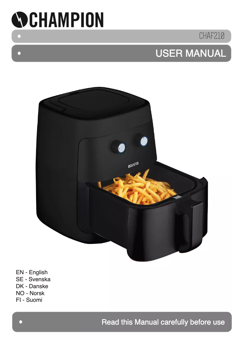 Page 1 de la notice Manuel utilisateur Champion CHAF210