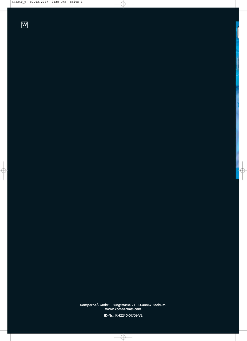 Image de la première page du manuel de l'appareil KH2240