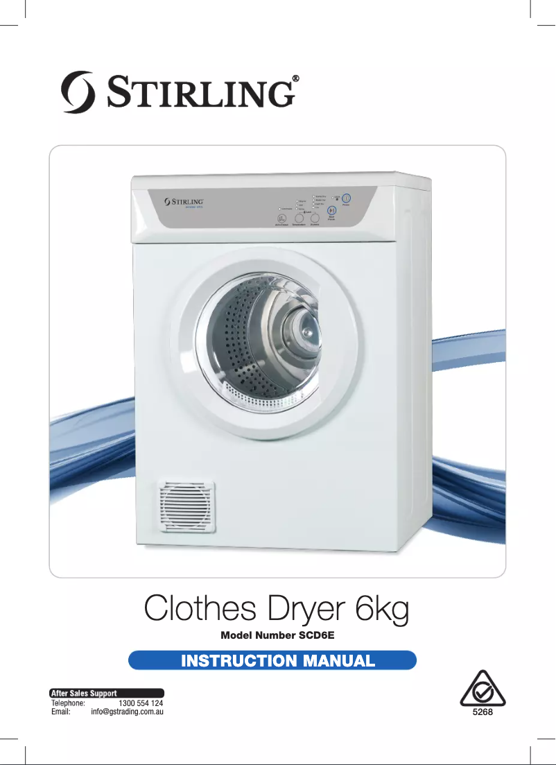 Page n°1 - Manuel utilisateur Stirling SCD6E