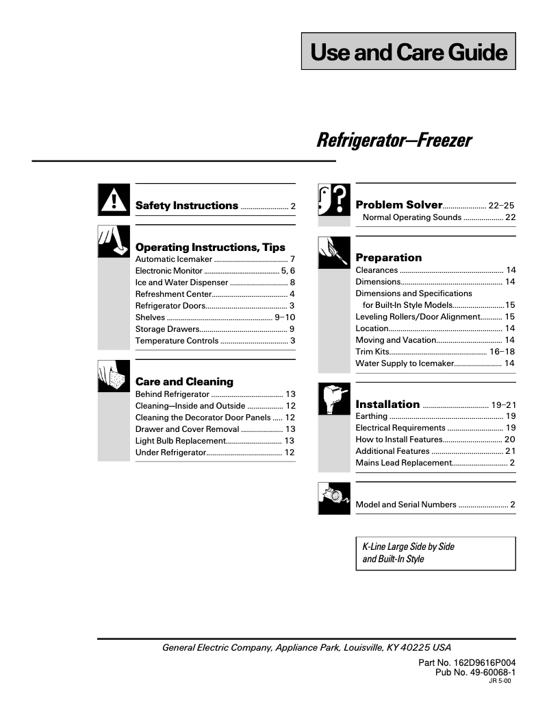 Image de la première page du manuel de l'appareil TFK28ZRBAA