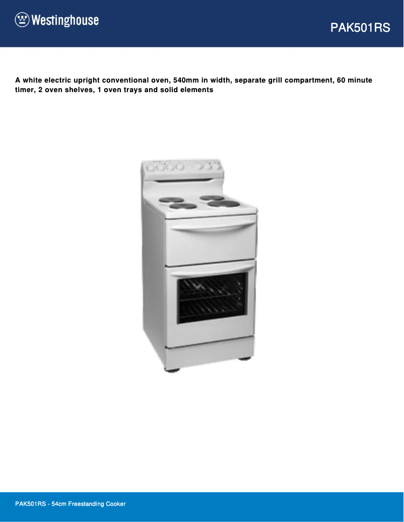 Image de la première page du manuel de l'appareil PAK501RS