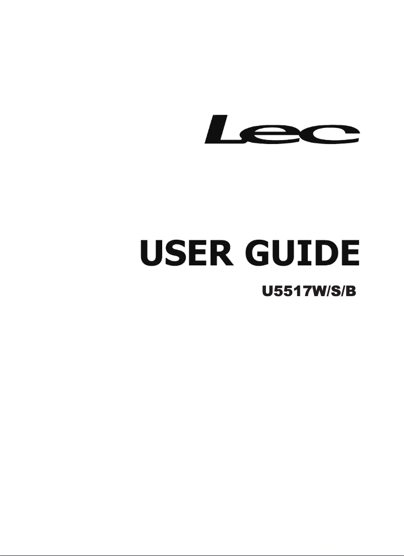 Page n°1 - Manuel utilisateur LEC U5517