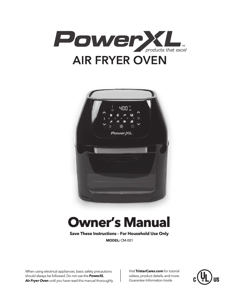 Image de la première page du manuel de l'appareil Air Fryer Oven CM-001