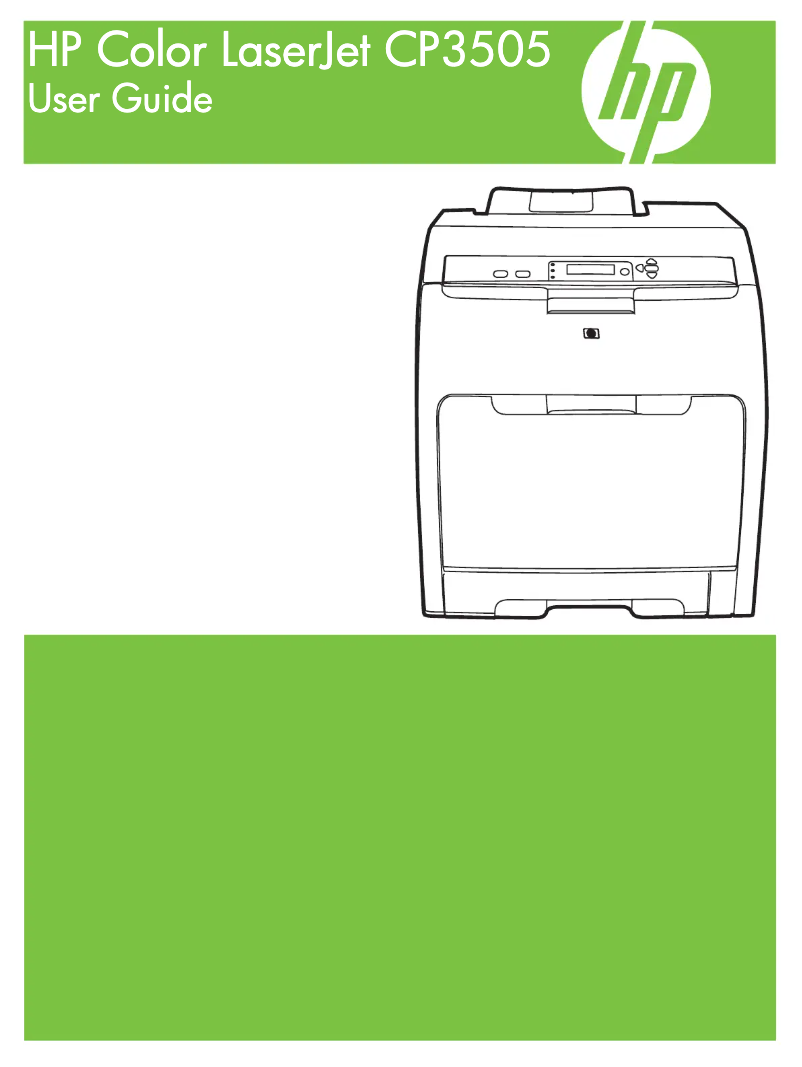 Page 1 de la notice Manuel utilisateur HP Color LaserJet CP3505x