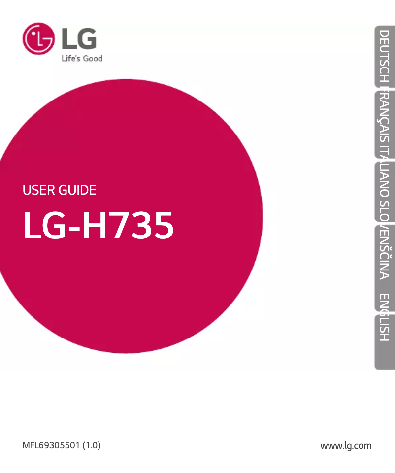 Page 1 de la notice Manuel utilisateur LG G4S