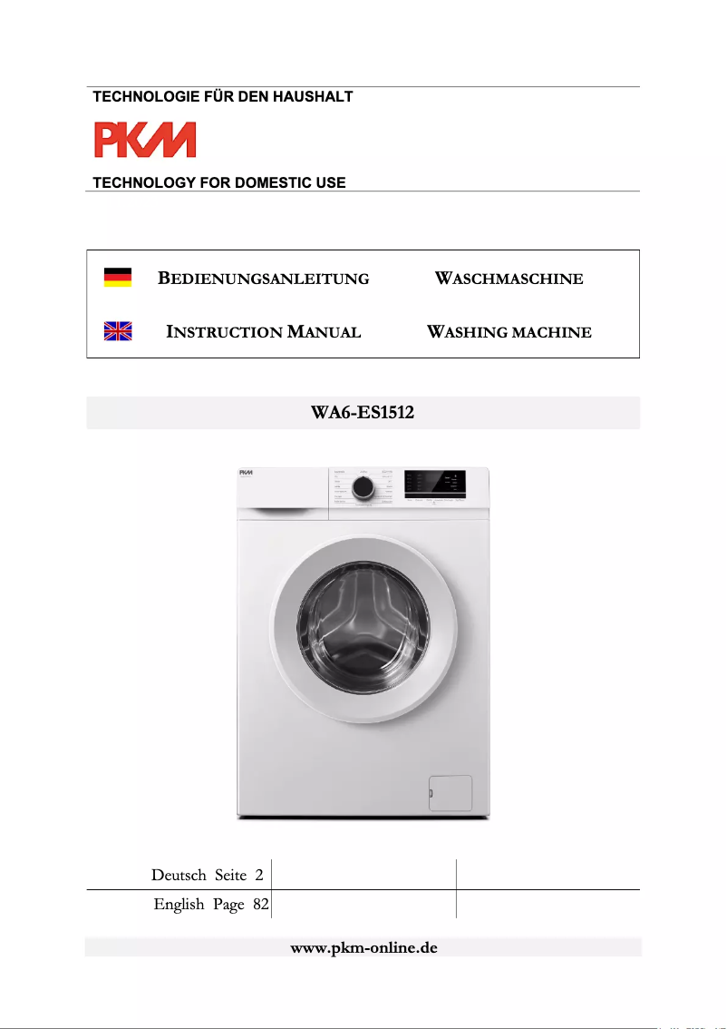 Image de la première page du manuel de l'appareil WA6-ES1512