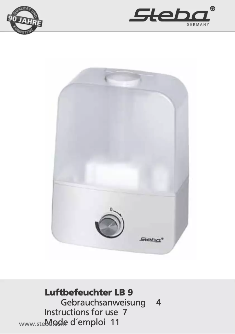 Page 1 de la notice Manuel utilisateur Steba LB 9