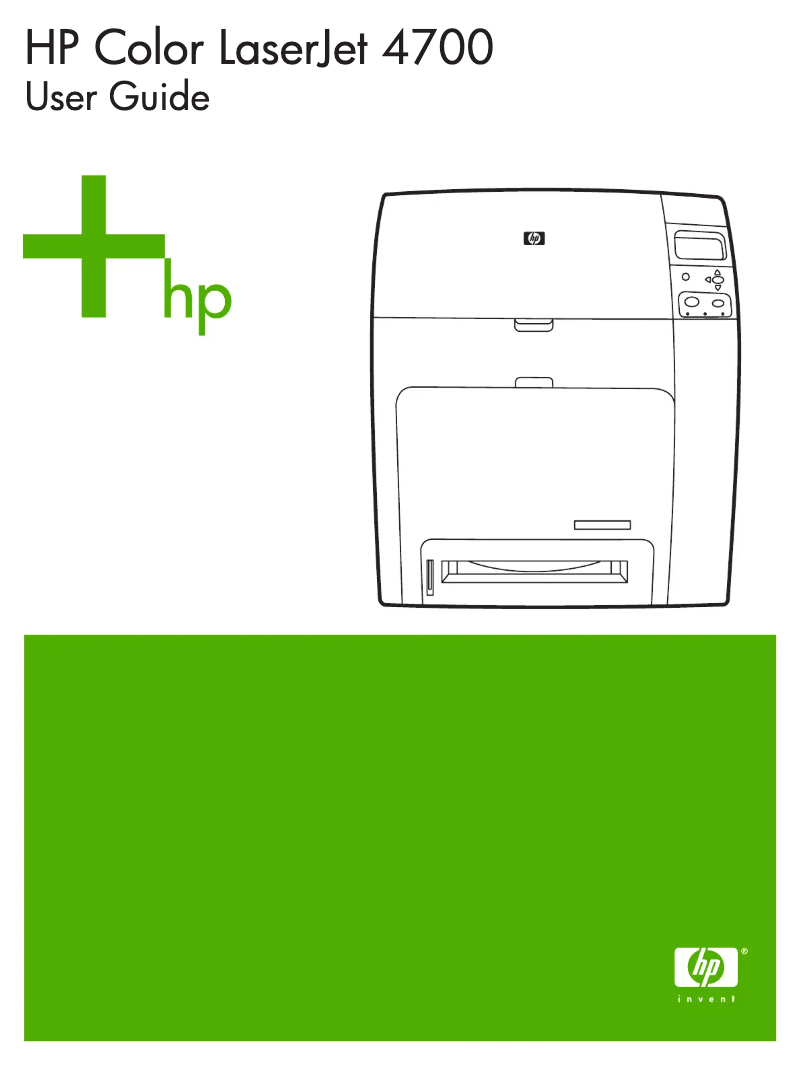 Page n°1 - Manuel utilisateur HP Color LaserJet 4700n