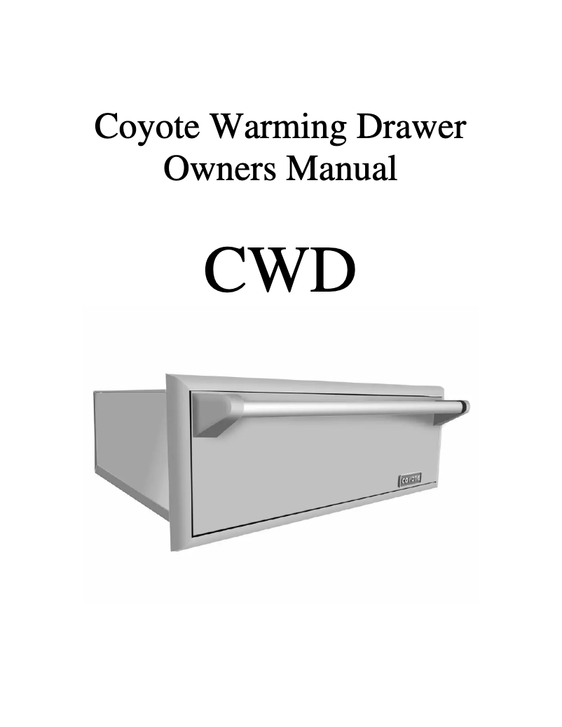 Page 1 de la notice Fiche technique Coyote CWD