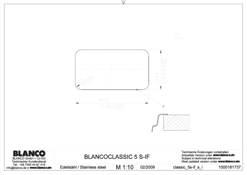 Page 1 de la notice Manuel utilisateur BLANCO CLASSIC 5 S-IF