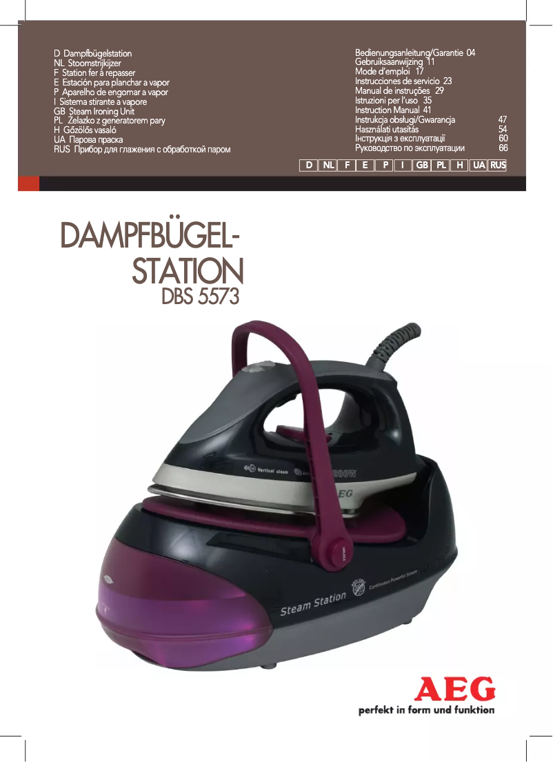 Página 1 del manual Manual de usuario AEG DBS 5573