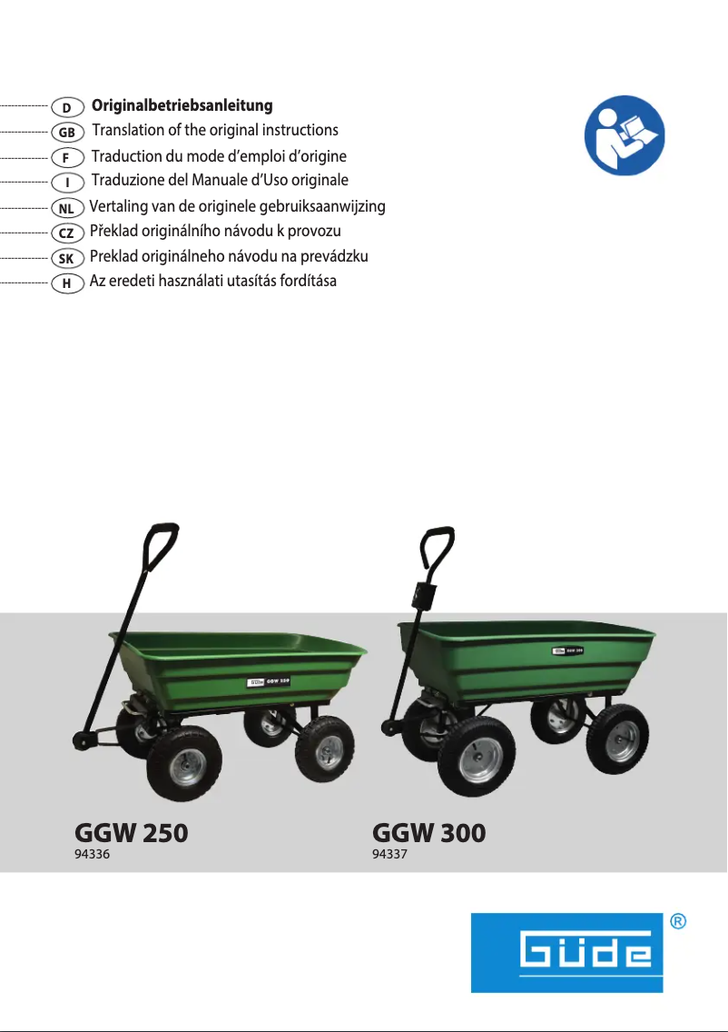 Image de la première page du manuel de l'appareil GGW 300