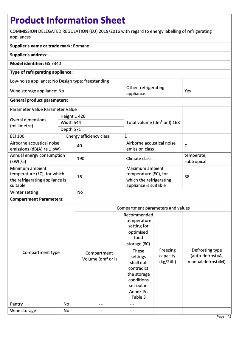 Image de la première page du manuel de l'appareil GS 7340