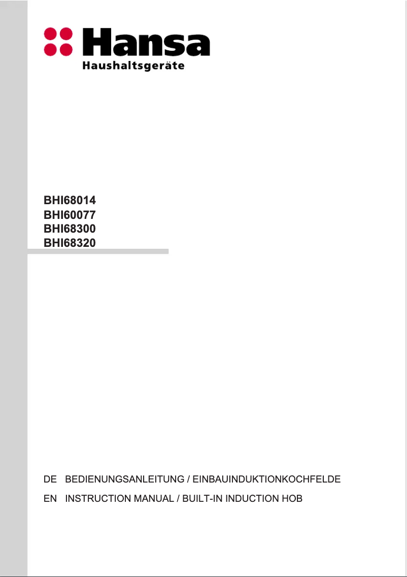 Image de la première page du manuel de l'appareil BHI68300