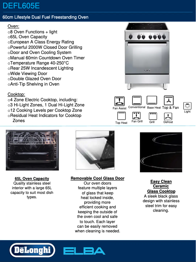 Image de la première page du manuel de l'appareil DEFL605E