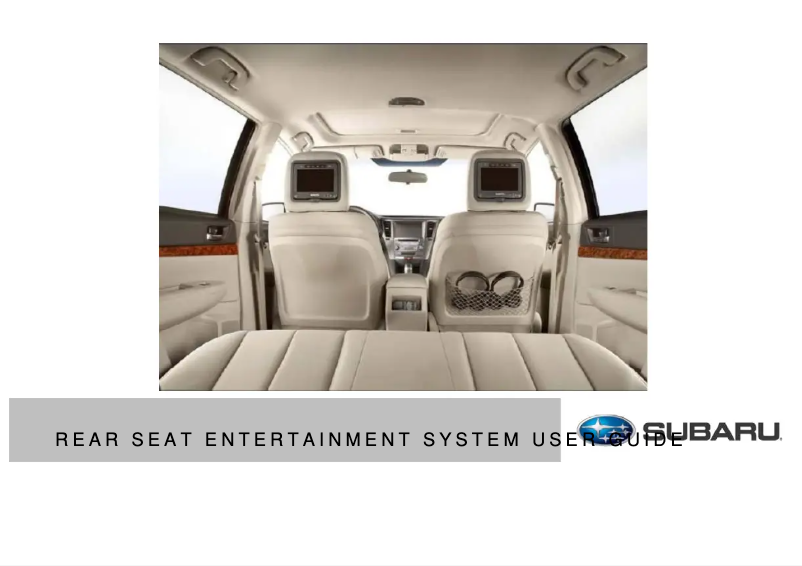 Page 1 of the manual User Manual Subaru Legacy 2.5i Sport (2013)