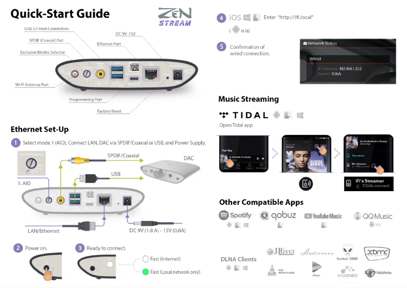Page n°1 - Manuel utilisateur iFi Audio Zen Stream