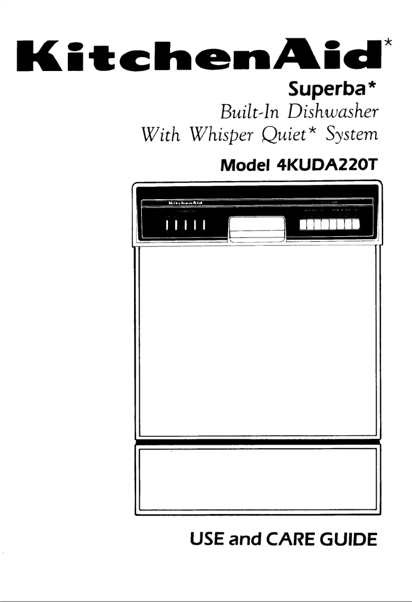 Page 1 de la notice Manuel utilisateur KitchenAid Superba 4KUDA220TW3