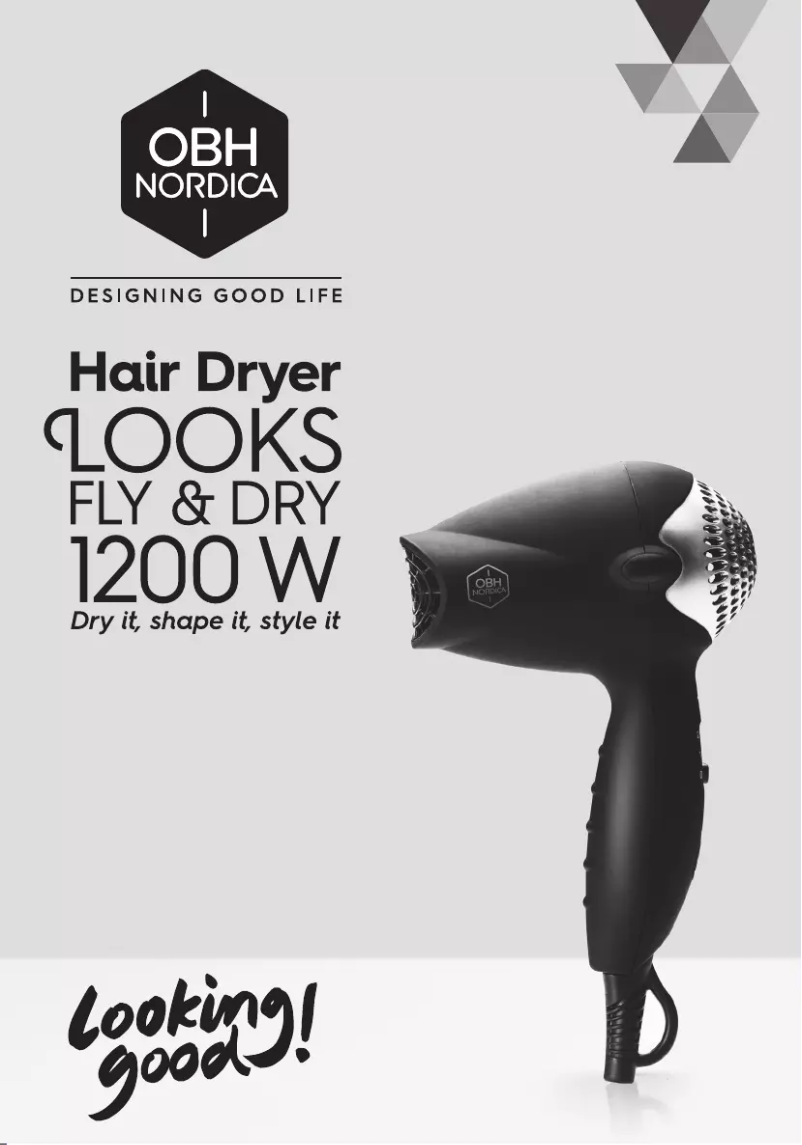 Page n°1 - Manuel utilisateur OBH Nordica Looks Fly & Dry 1200W