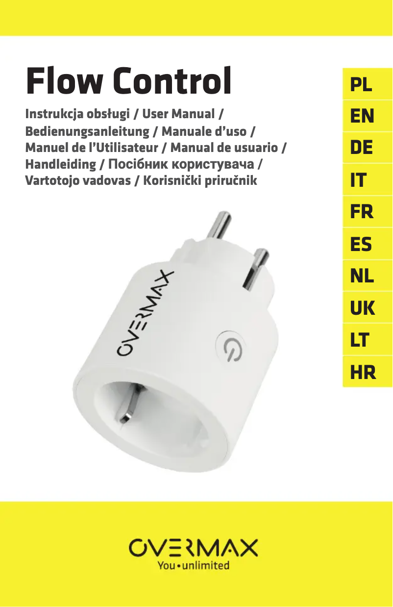 Page 1 de la notice Manuel utilisateur Overmax Flow Control