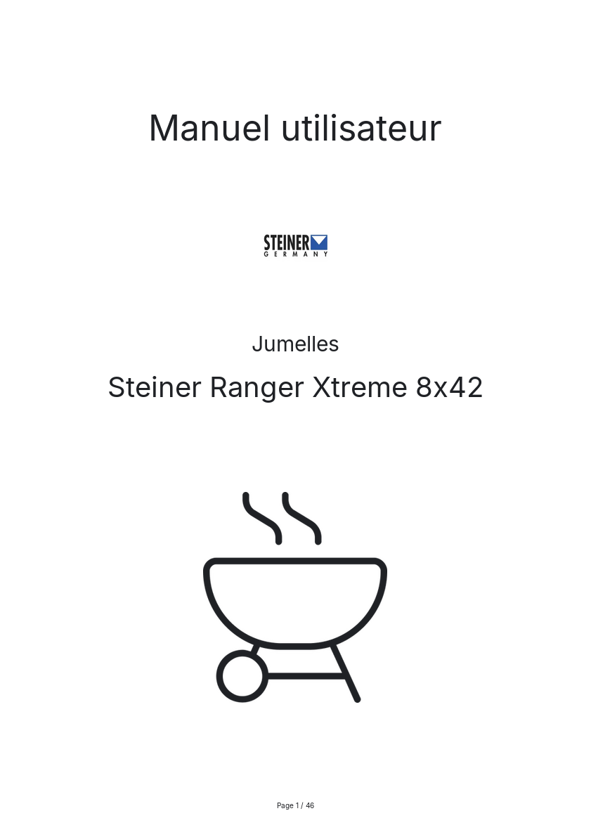 Page n°1 - Manuel utilisateur Steiner Ranger Xtreme 8x42