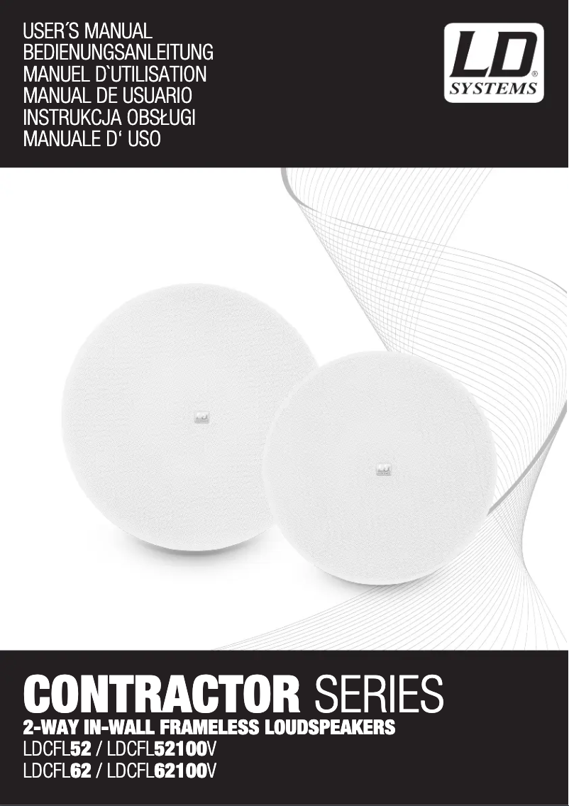 Page 1 de la notice Manuel utilisateur LD Systems CFL 52 100 V