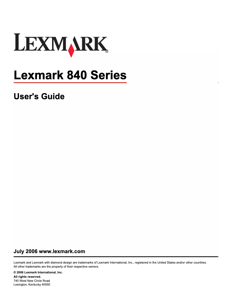 Image de la première page du manuel de l'appareil Z845