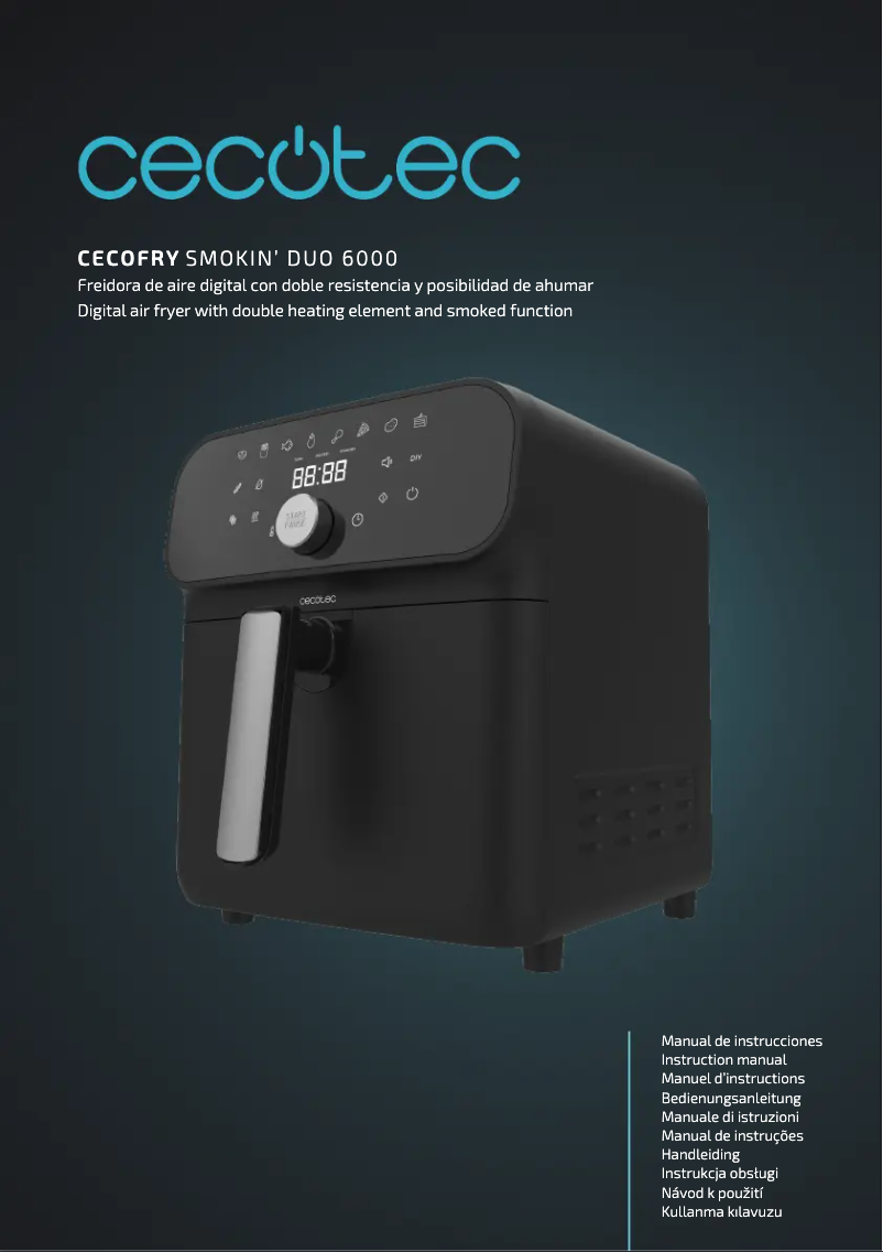 Image de la première page du manuel de l'appareil Cecofry Smokin' Duo 6000