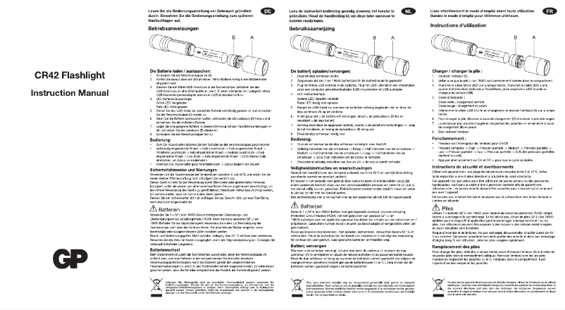 Page 1 of the manual User Manual GP CR42