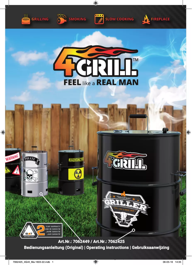 Page n°1 - Manuel utilisateur 4Grill 7062425