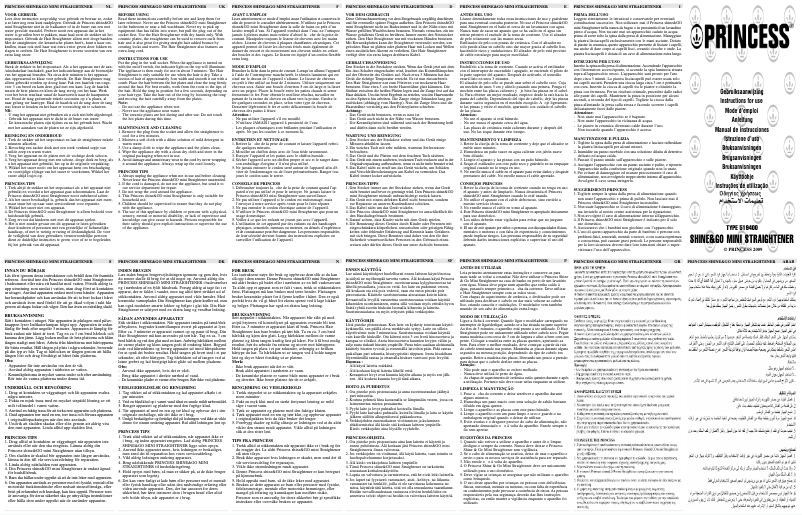 Página 1 del manual Manual de usuario Princess 519400 shine and GO mini