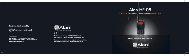 Page 1 de la notice Manuel utilisateur Albrecht Alan HP108