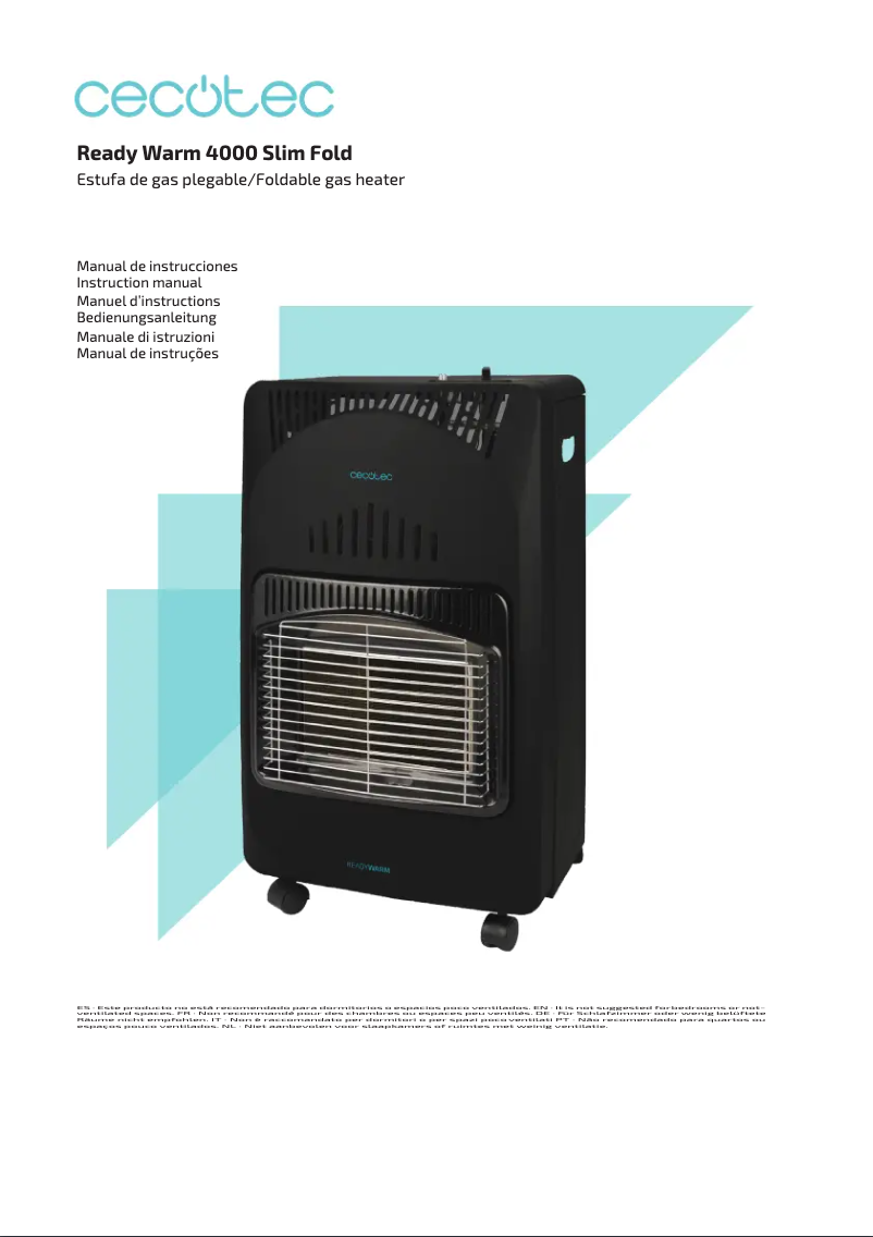 Page 1 de la notice Manuel utilisateur Cecotec Ready Warm 4000 Slim Fold