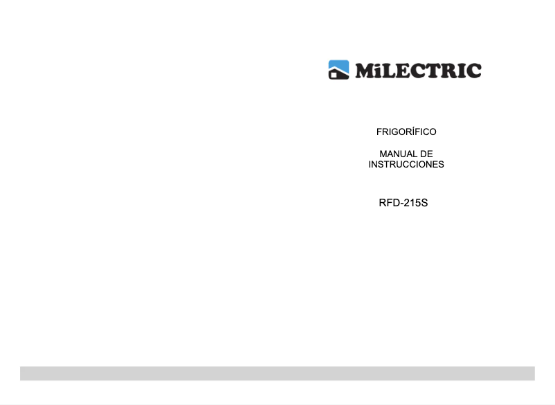 Page 1 de la notice Manuel utilisateur Milectric RFD-215S