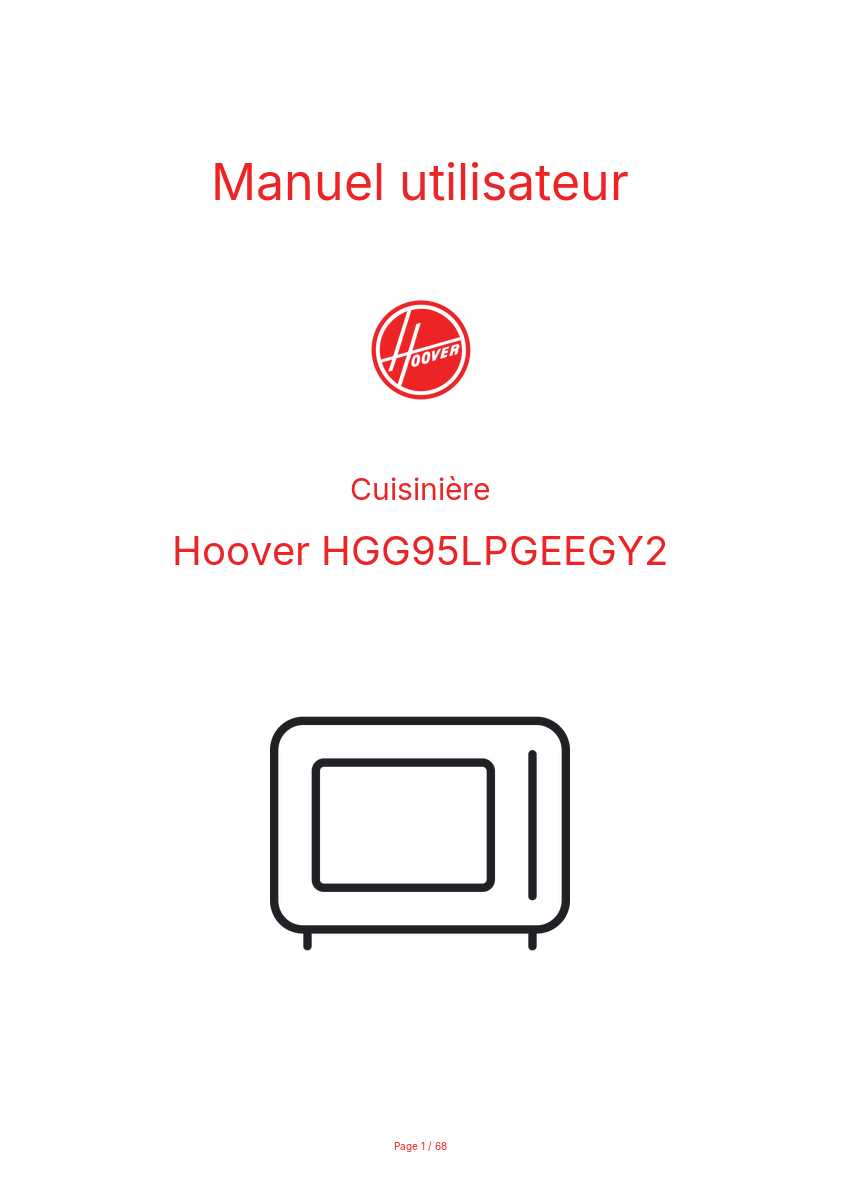 Image de la première page du manuel de l'appareil HGG95LPGEEGY2