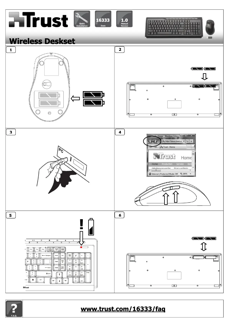 Page 1 de la notice Manuel utilisateur Trust Slimline 16365