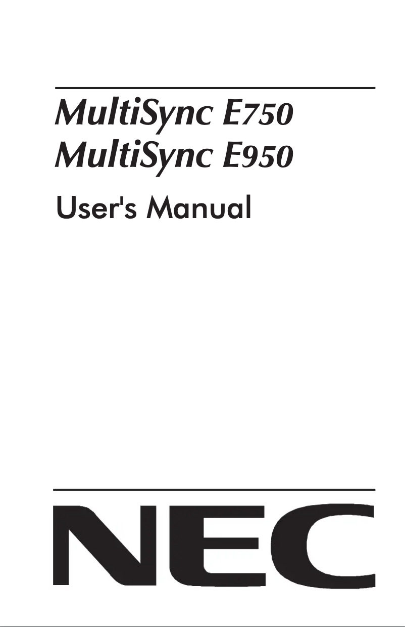 Imagen de la primera página del manual del dispositivo MultiSync E750
