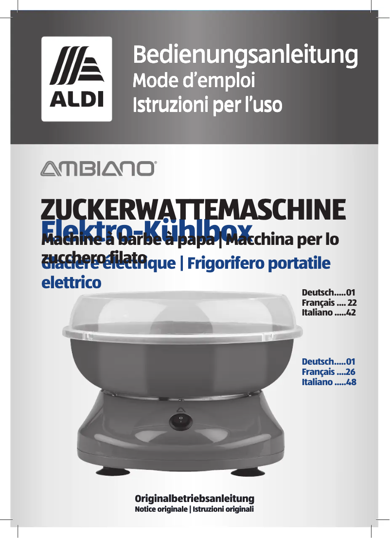 Page n°1 - Manuel utilisateur Ambiano GT-SF-SB-01