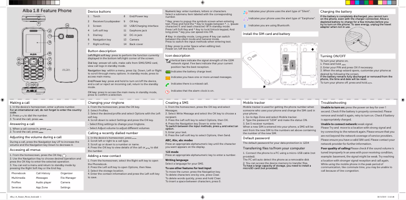 Image de la première page du manuel de l'appareil 1.8