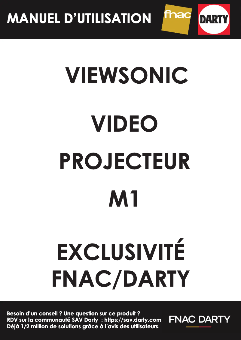 Page 1 de la notice Manuel utilisateur Viewsonic VS17337